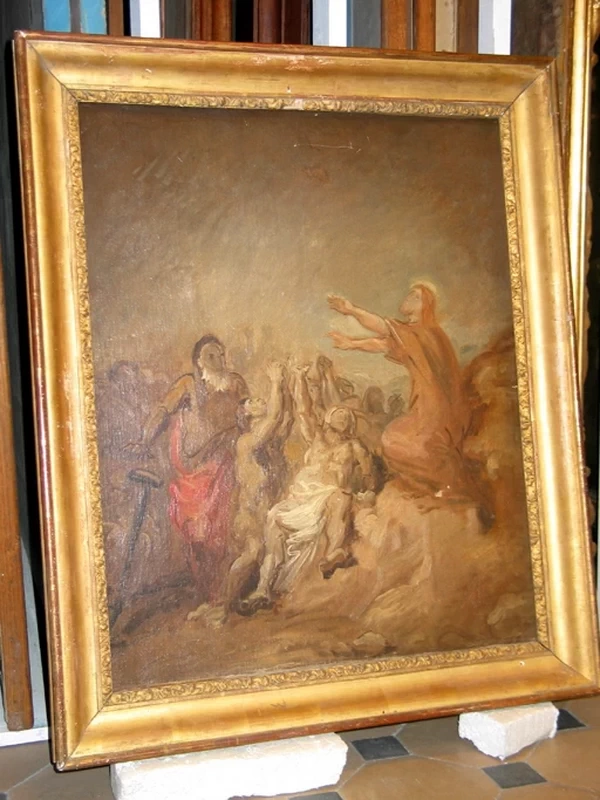 Cristo che guarisce i malati. Schizzo, 1853 - Musée du Vieux Château, Laval